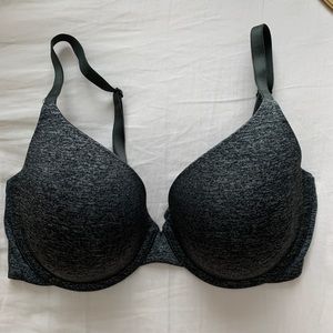 victoria secret uplift semi demi black bra